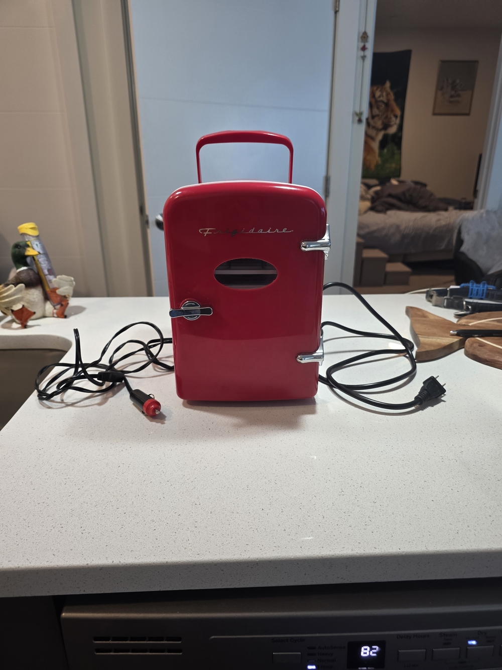 Red Frigidaire Mini Fridge Cooler